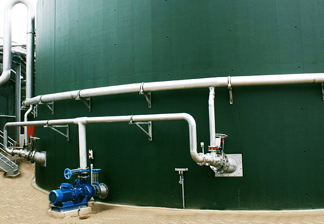 1200 m³ aeration tank for waste water from the paper industry