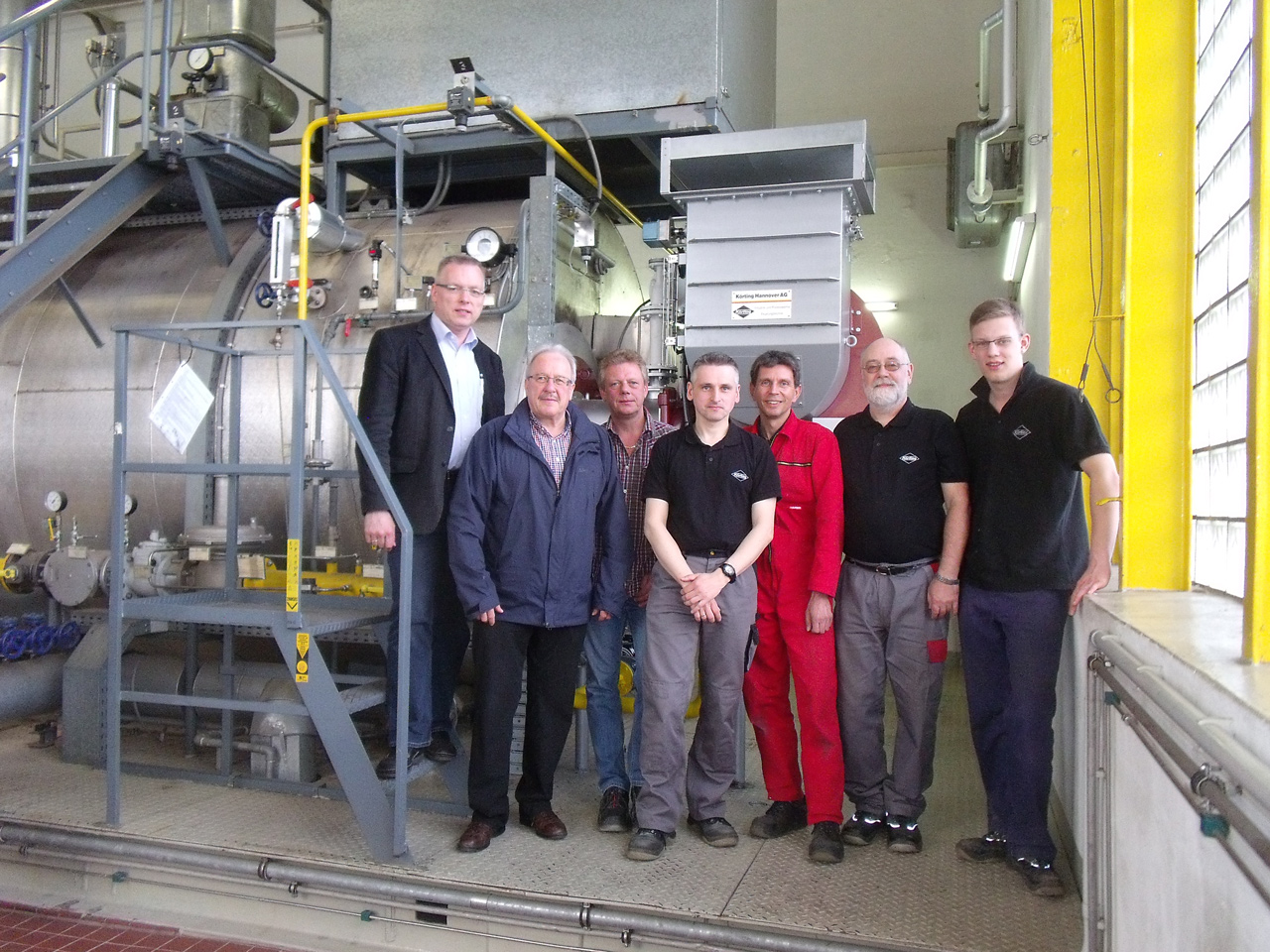 v.r.: Henning Schmeyer (enercity), Michael Branzke, Ralf Michehl, Udo Urban, Thomas Funck, Heiko Koch, Sebastian Schnehage.